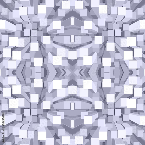 Vector abstract perspective cubes seamless pattern