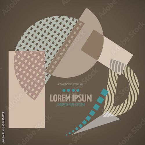 Abstract geometric modern asymmetric design.