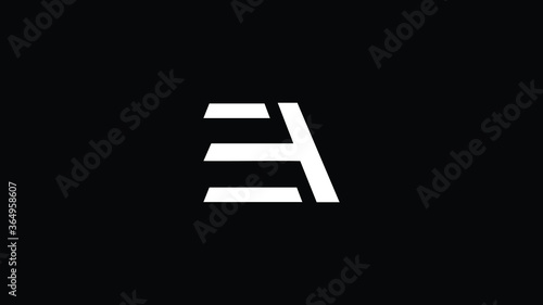 Alphabet icon logo of the letter EA  photo