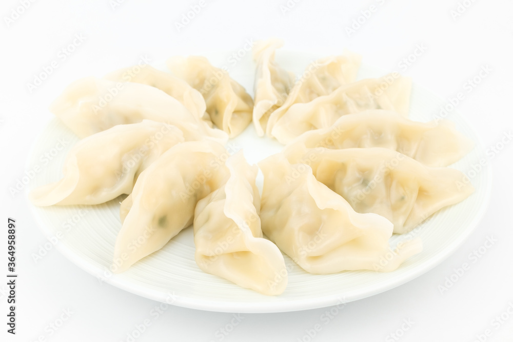 Small dumplings on white background Small dumplings on white background