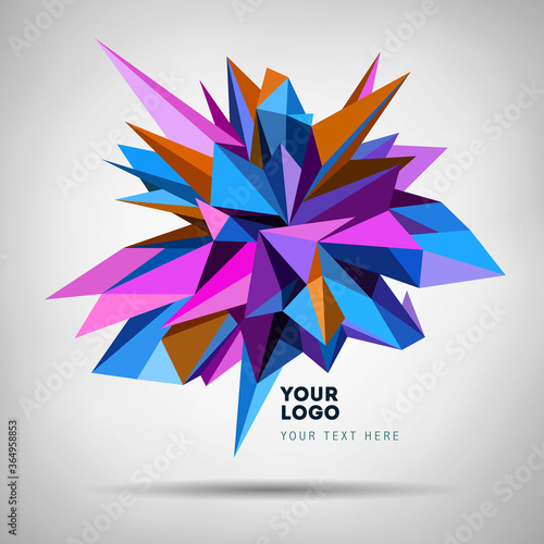 Abstract geometric asymmetric form design