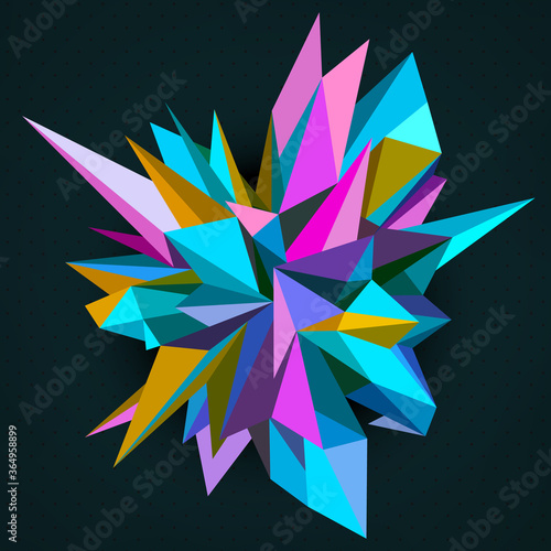 Abstract geometric asymmetric form design