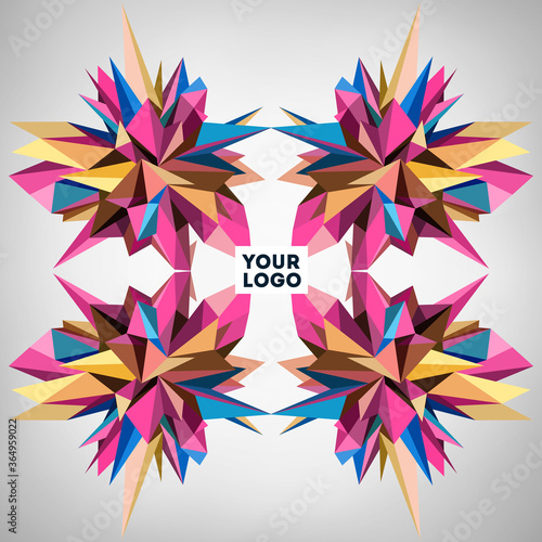 Abstract geometric asymmetric form design