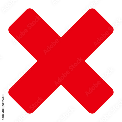 X red cross icon vector isolated on white background. Trendy X red cross icon for web site, app, label, logo and design template. Creative art concept, vector illustration