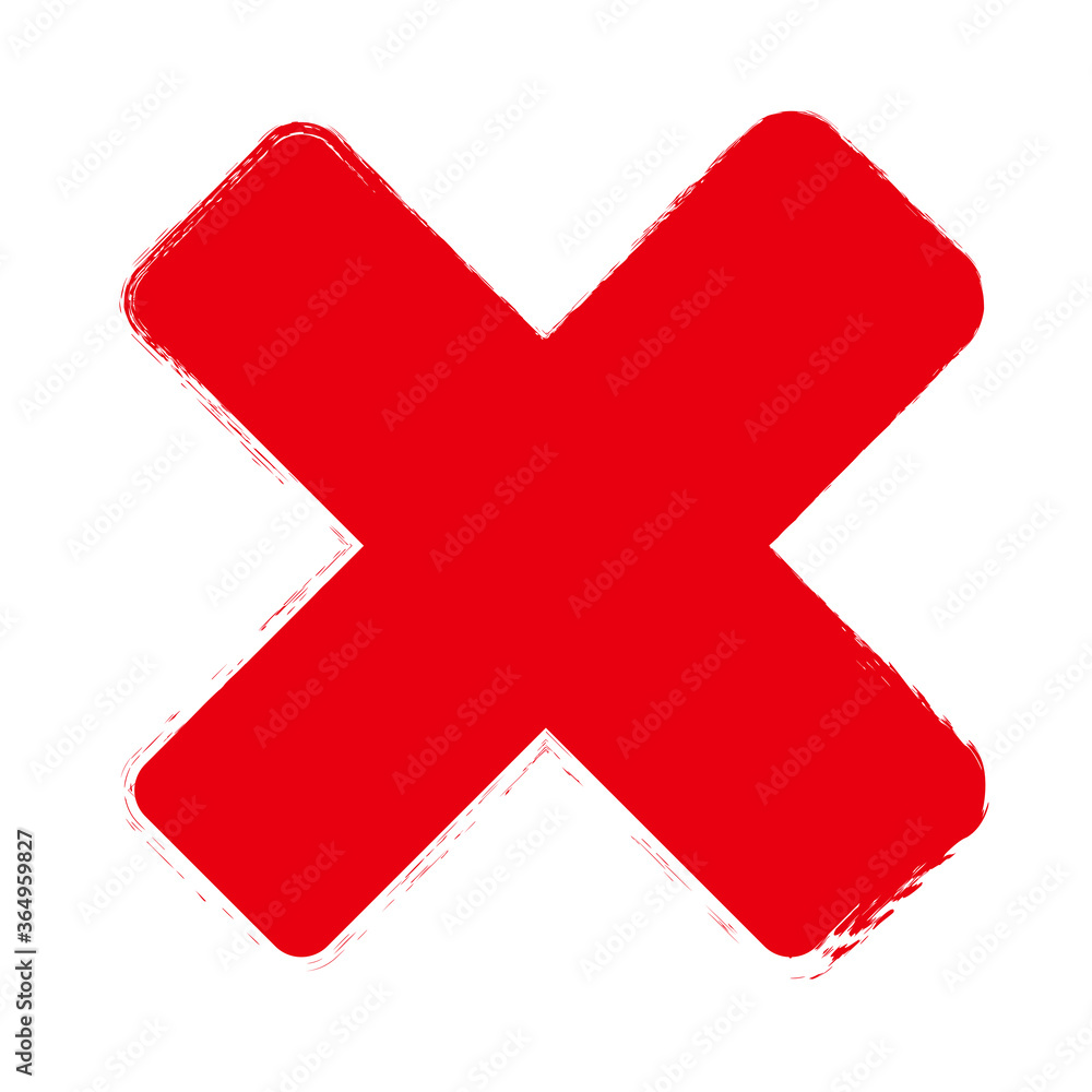 X red cross icon vector isolated on white background. Trendy X red cross  icon for web site, app, label, logo and design template. Creative art  concept, vector illustration Stock Vector | Adobe