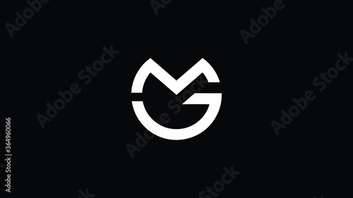 alphabet letter mg icon logo design template