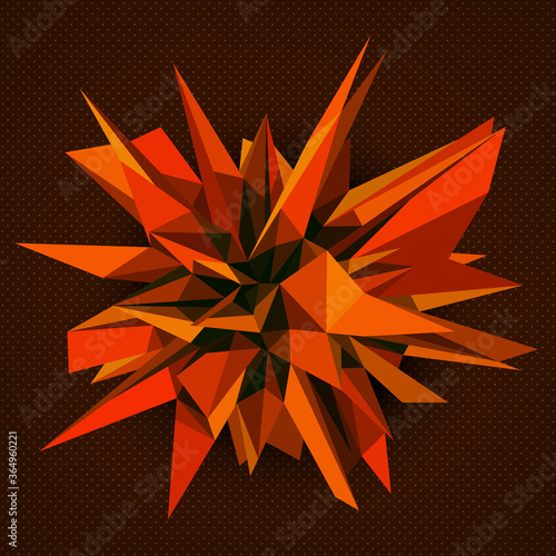 Abstract geometric asymmetric form design
