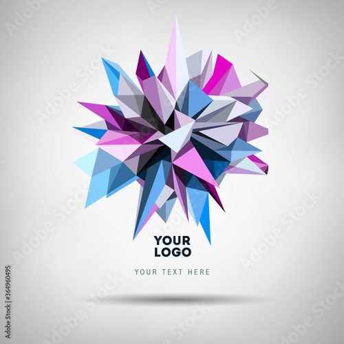 Abstract geometric asymmetric form design