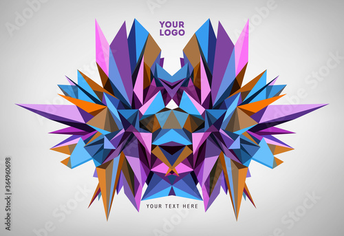 Abstract geometric asymmetric form design