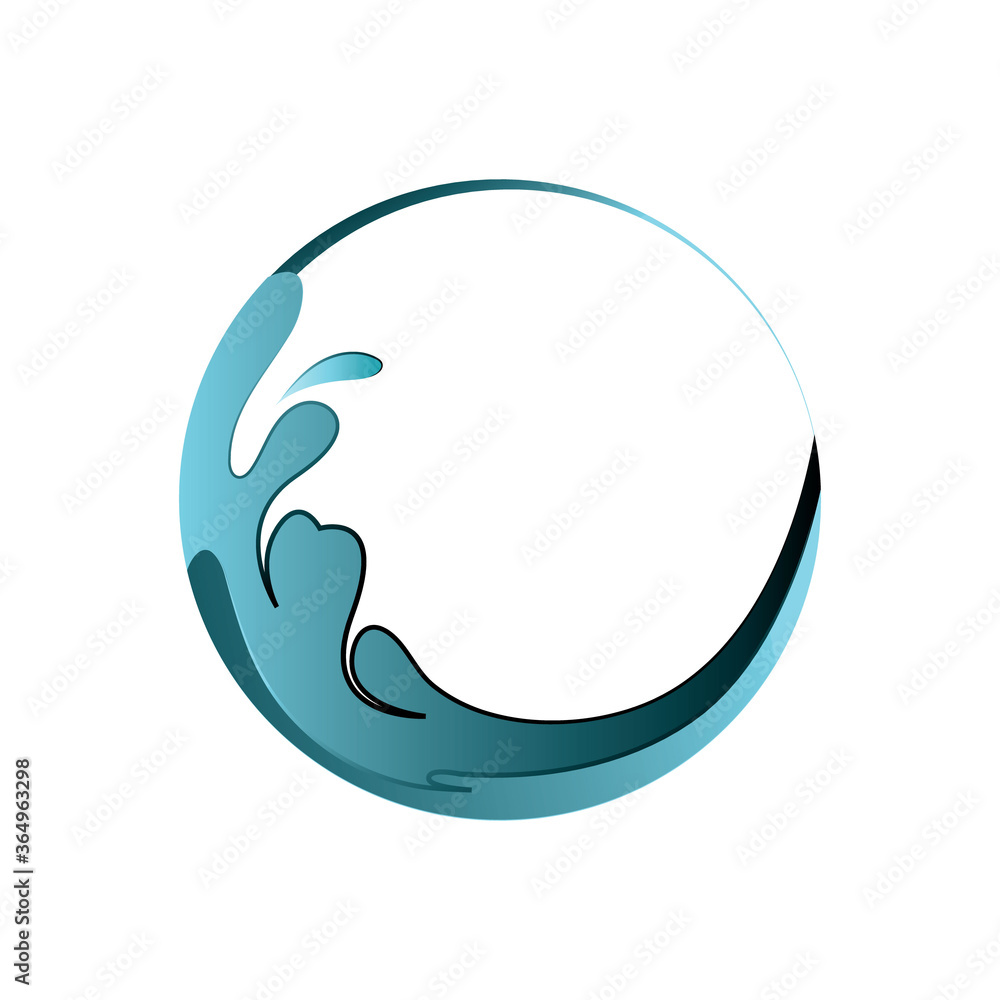 Vector logo water design in eps 10. Simple template and ready to use.