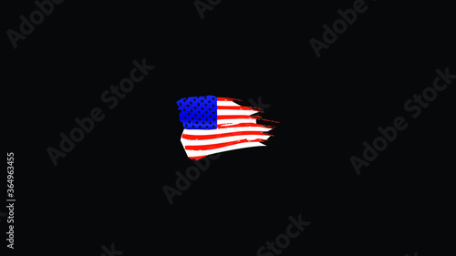 American flag vector logo design
