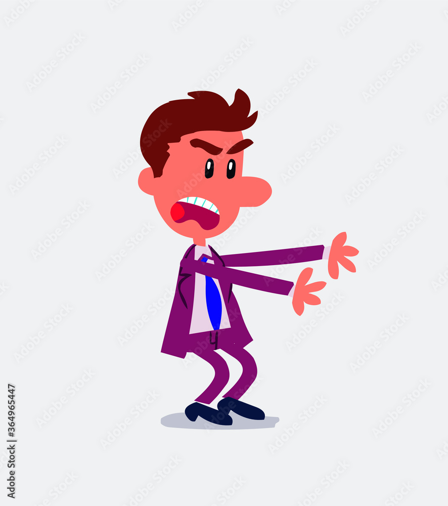 Very angry businessman pointing at something in isolated vector illustrations
Very angry businessman pointing at something in isolated vector illustrations
