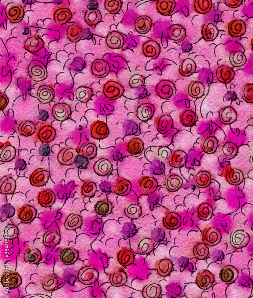 Watercolor Roses Digital Art Pattern, Surface Pattern, Fabric Design, Graphic Design Watercolor Roses Digital Art Pattern, Surface Pattern, Fabric Design, Graphic Design
