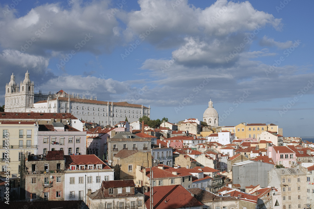 panorama of the alfama district in Lisbon, Portugal