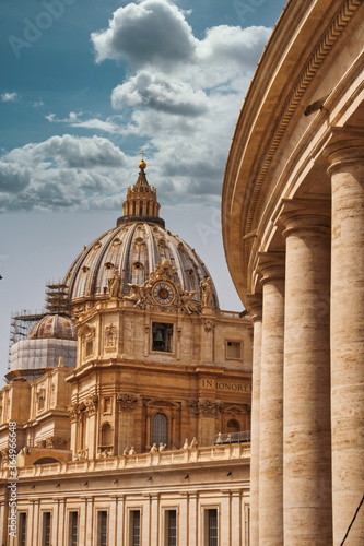 Photography Saint Peters Square and cathedral in Rome, Italy