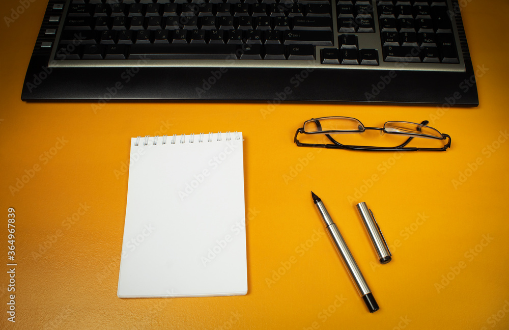 Notepad for notes on the table Notepad for notes on the table