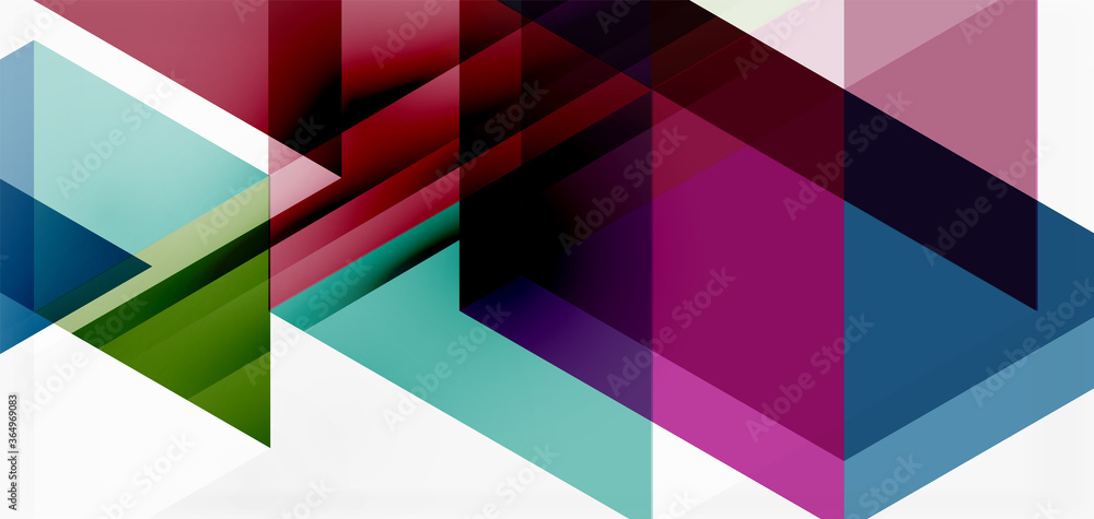 Geometric abstract background, mosaic triangle and hexagon shapes. Trendy abstract layout template for business or technology presentation, internet poster or web brochure cover, wallpaper Geometric abstract background, mosaic triangle and hexagon shapes. Trendy abstract layout template for business or technology presentation, internet poster or web brochure cover, wallpaper