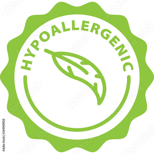 hypoallergenic green icon stamp rounded 