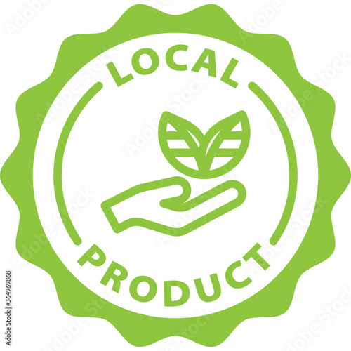 local product green icon stamp rounded 