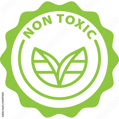 non toxic green icon stamp rounded 