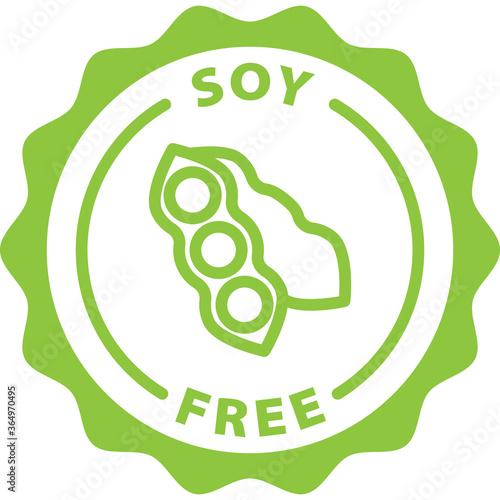 soy free green icon stamp rounded 