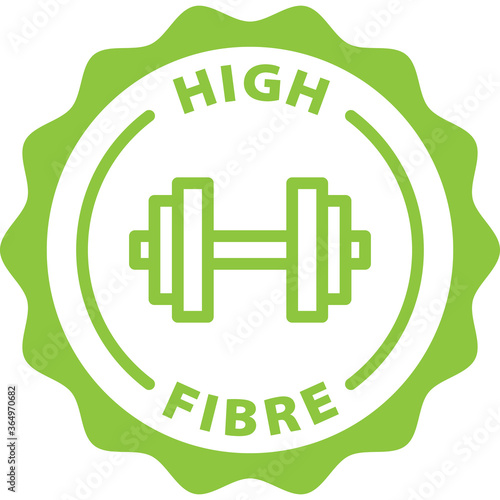 high fibre green icon stamp rounded 