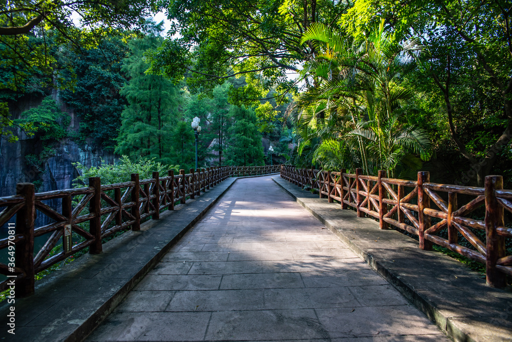Hiking Trail in Lianhuashan Park, Panyu, Guangzhou, China