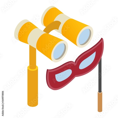 Opera attribute icon. Isometric illustration of opera attribute vector icon for web