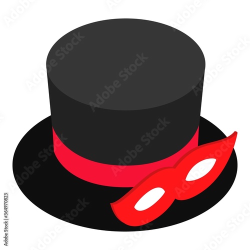 Masquerade accessory icon. Isometric illustration of masquerade accessory vector icon for web