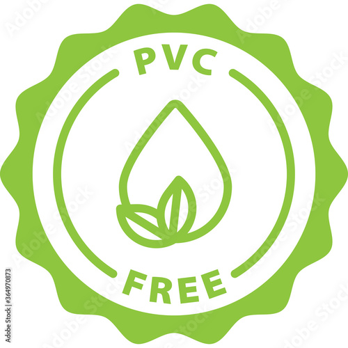 pvc free green icon stamp rounded 
