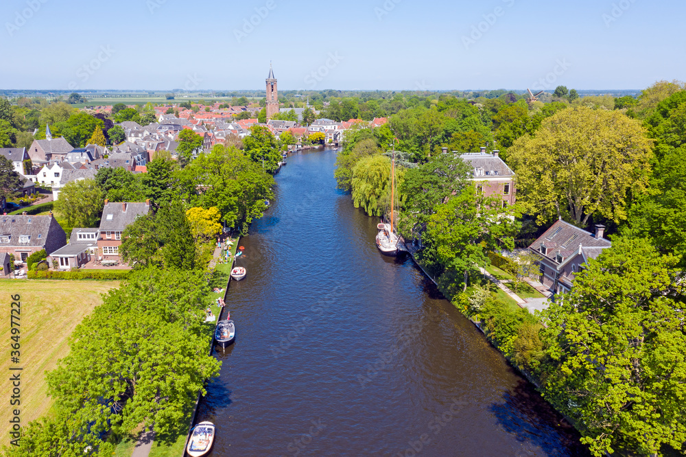 Aerial from Loenen aan de Vecht in the Netherlands