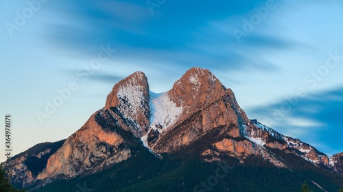 Mesmerizing shot of the Pedraforca Saldes Mountain in Spain photo