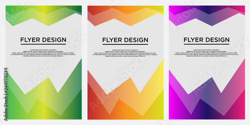 background flyer design template, with frame gradation color design