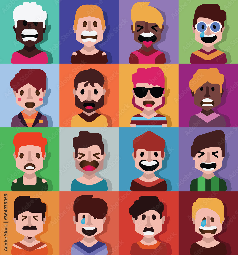 User avatars, avatars with empty faces and heads for social network ( Male and female faces ) User avatars, avatars with empty faces and heads for social network ( Male and female faces )