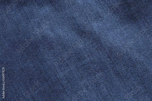Closeup navy blue color fabric sample texture backdrop. Strip line dark blue, indigo blue fabric pattern design, upholstery for decoration interior design background
