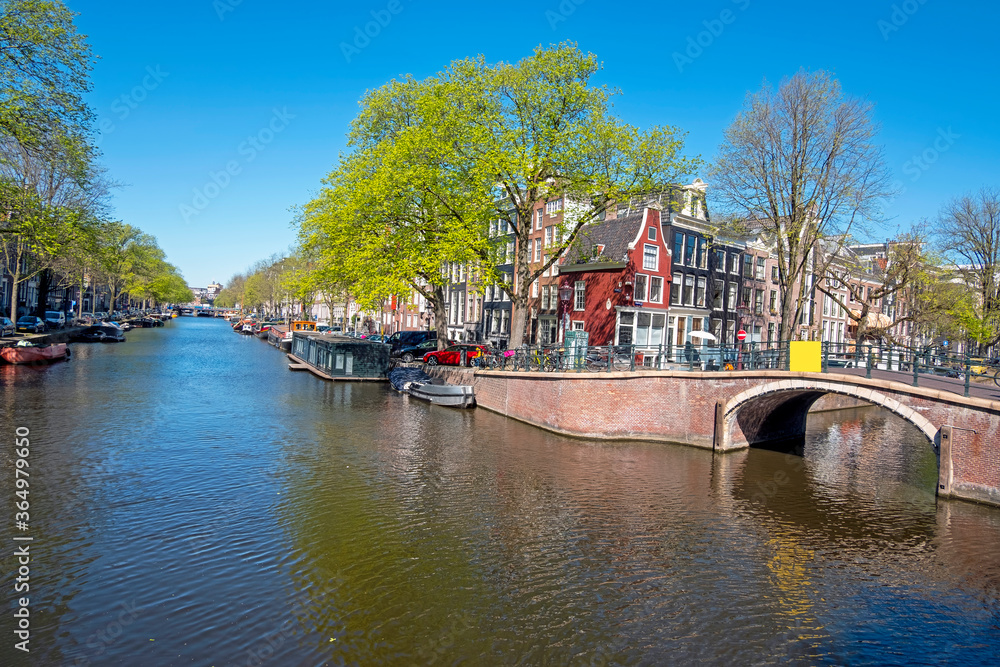 City scenic from Amsterdam  in the Netherlands