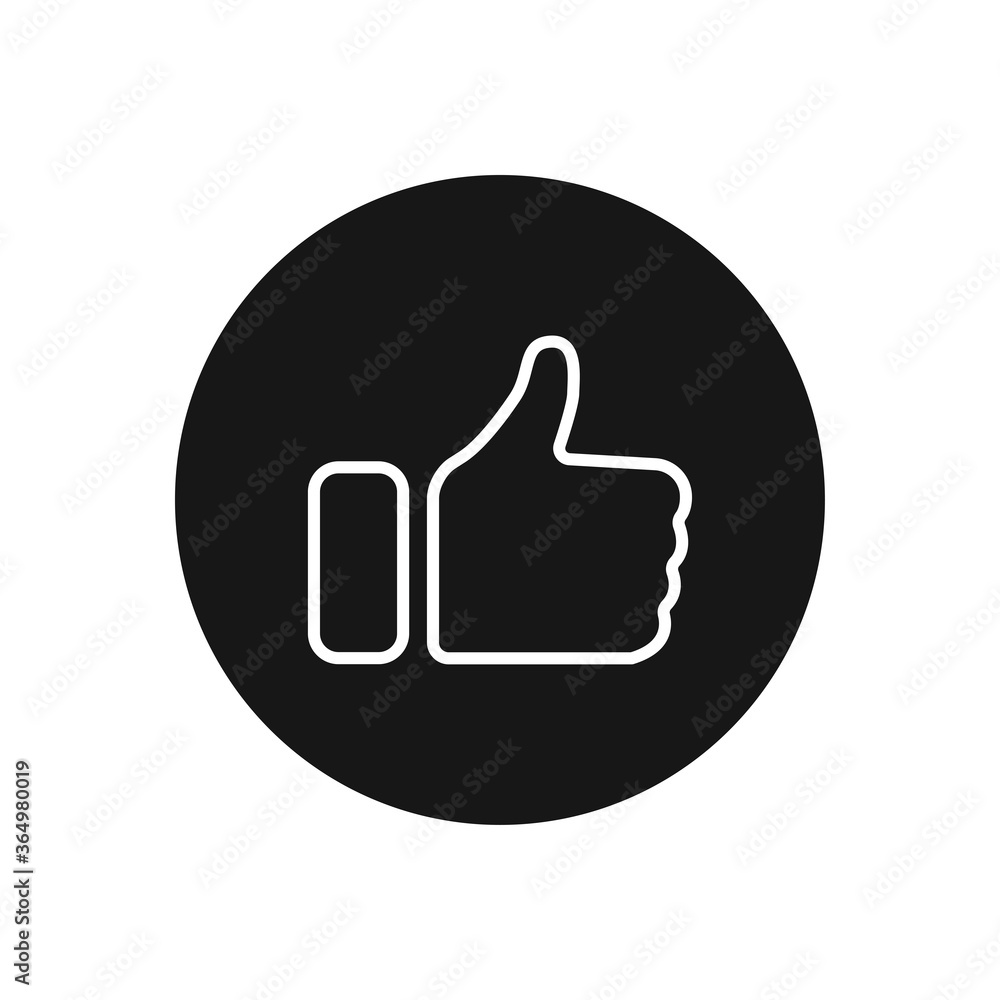 Thumbs up icon vector. Like sign Thumbs up icon vector. Like sign