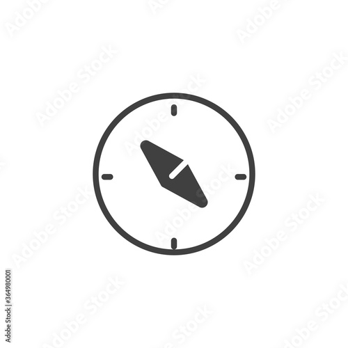 Compass vector icon. filled flat sign for mobile concept and web design. Navigation, compass glyph icon. Symbol, logo illustration. Vector graphics