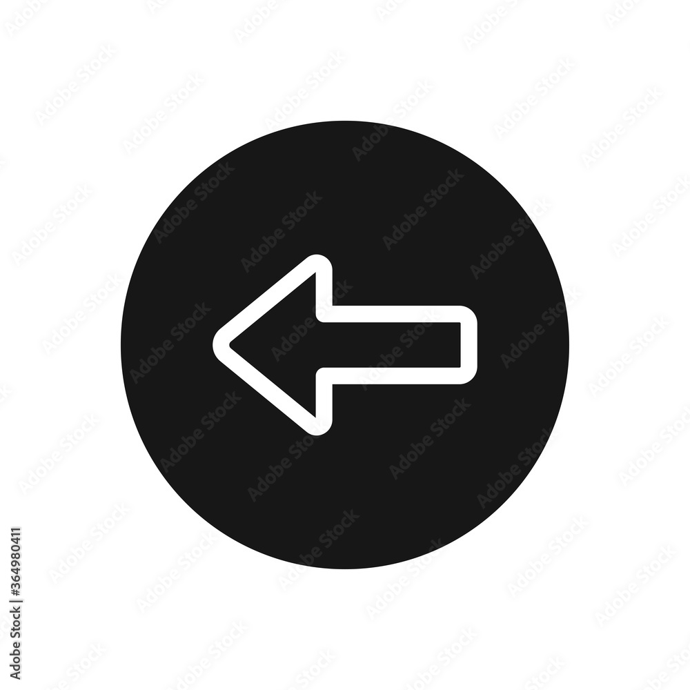 Left arrow icon vector. Arrow sign Left arrow icon vector. Arrow sign
