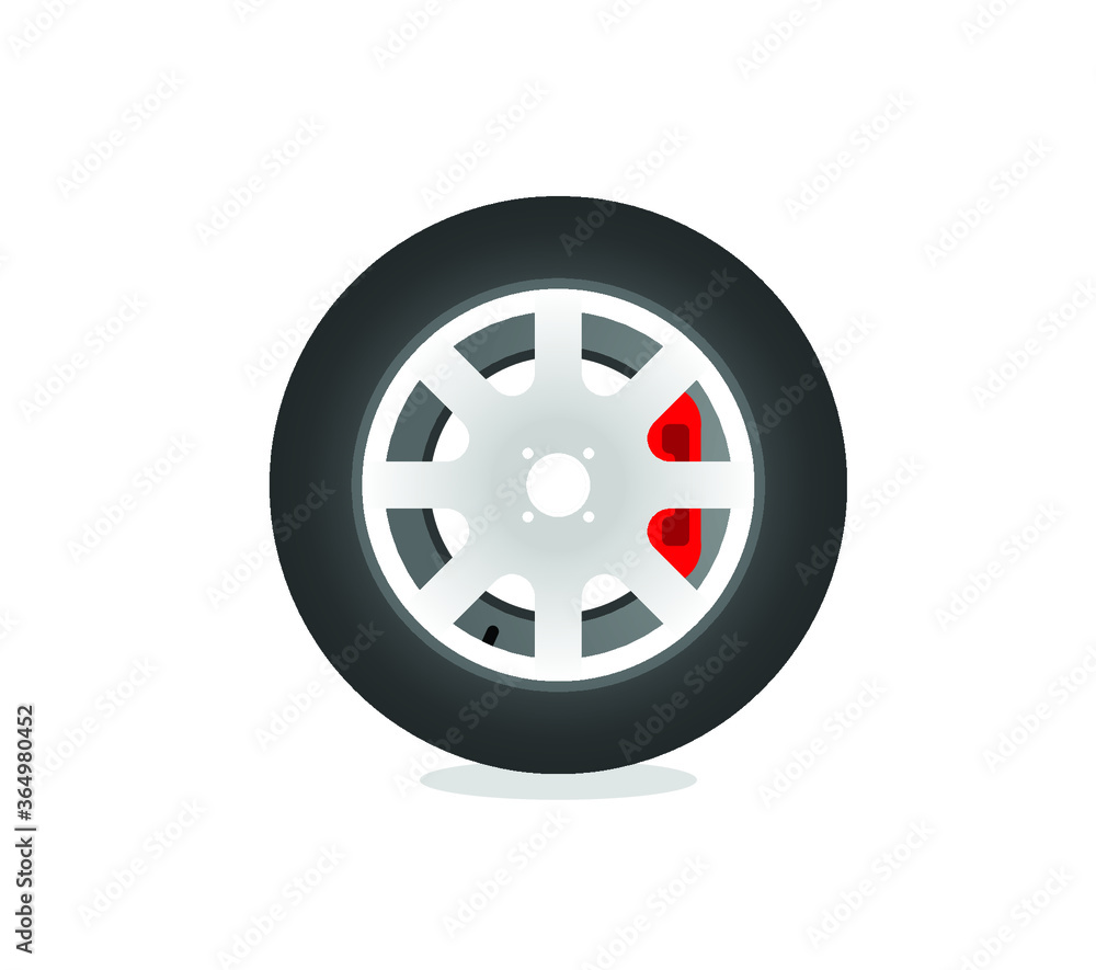 Wheel rims with tire vector Wheel rims with tire vector
