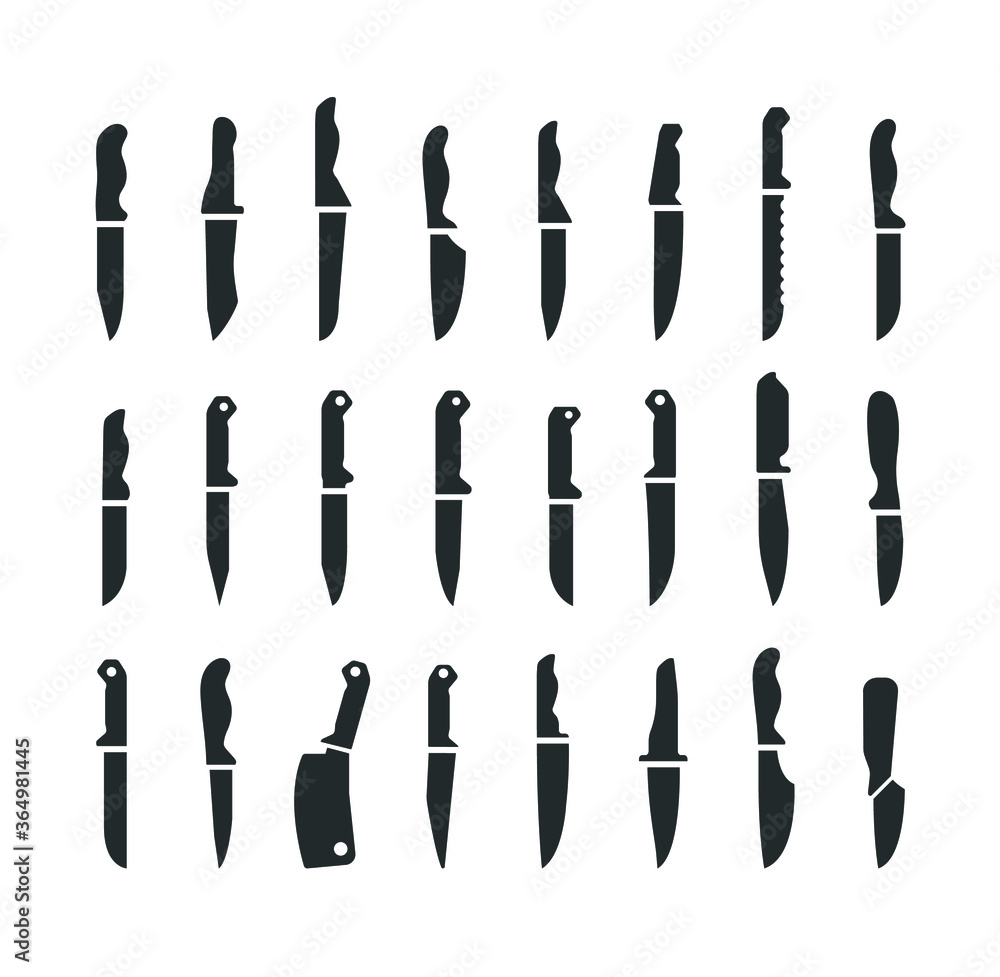 Knives set vector Knives set vector