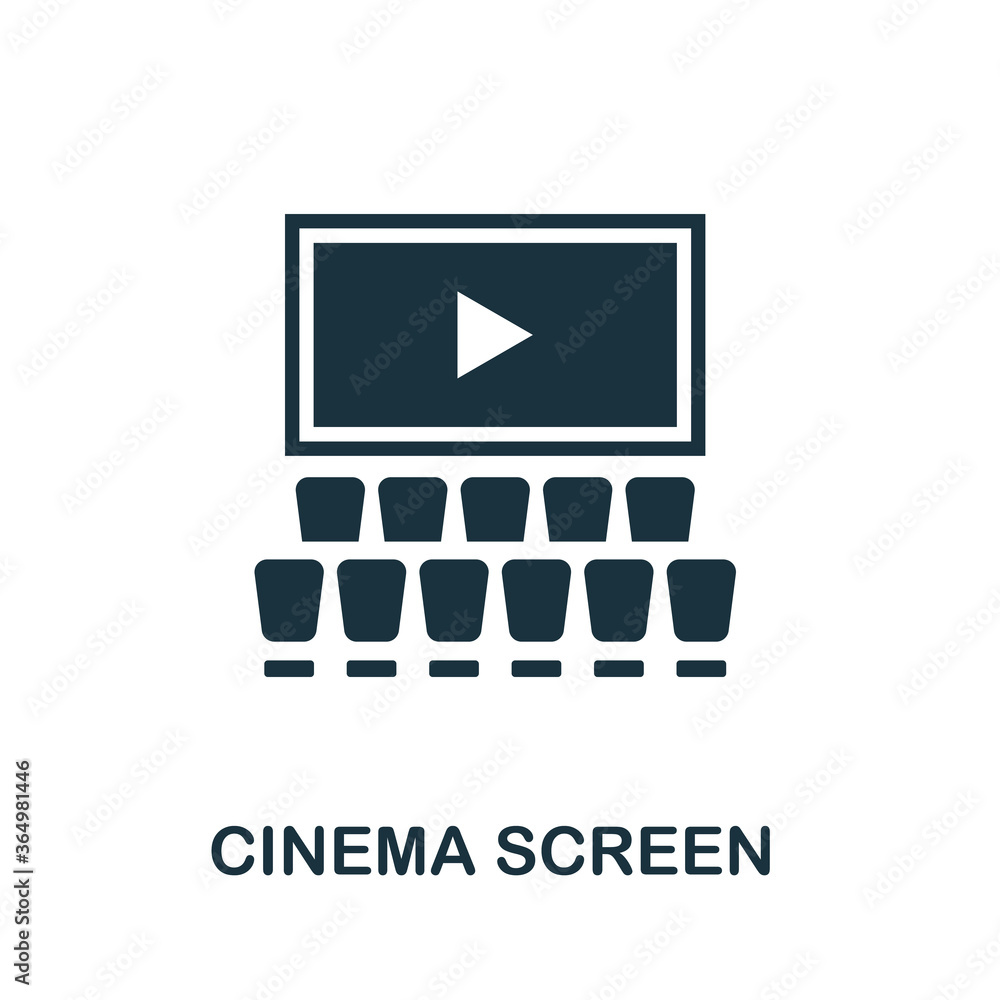 Cinema Screen icon. Simple element from cinema collection. Creative Cinema Screen icon for web design, templates, infographics and more