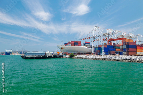 Large international shipping dock