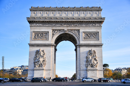Bild auf Leinwand パリの凱旋門　The big triumphal arch in Paris