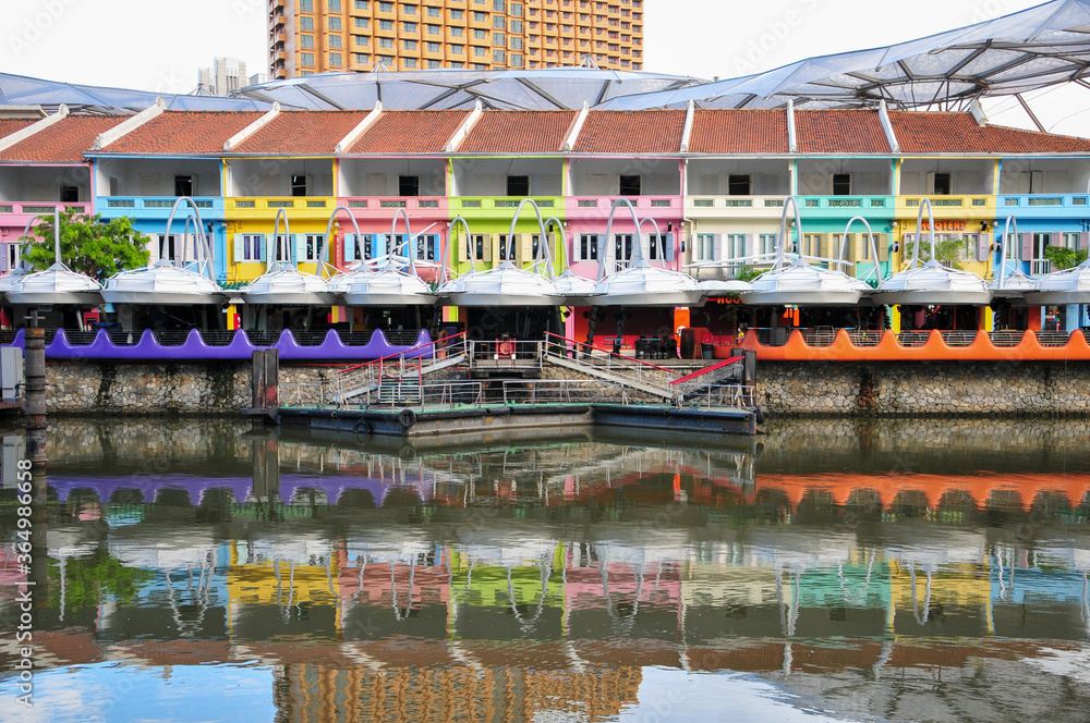 Fototapeta premium Clarke Quay w Singapurze