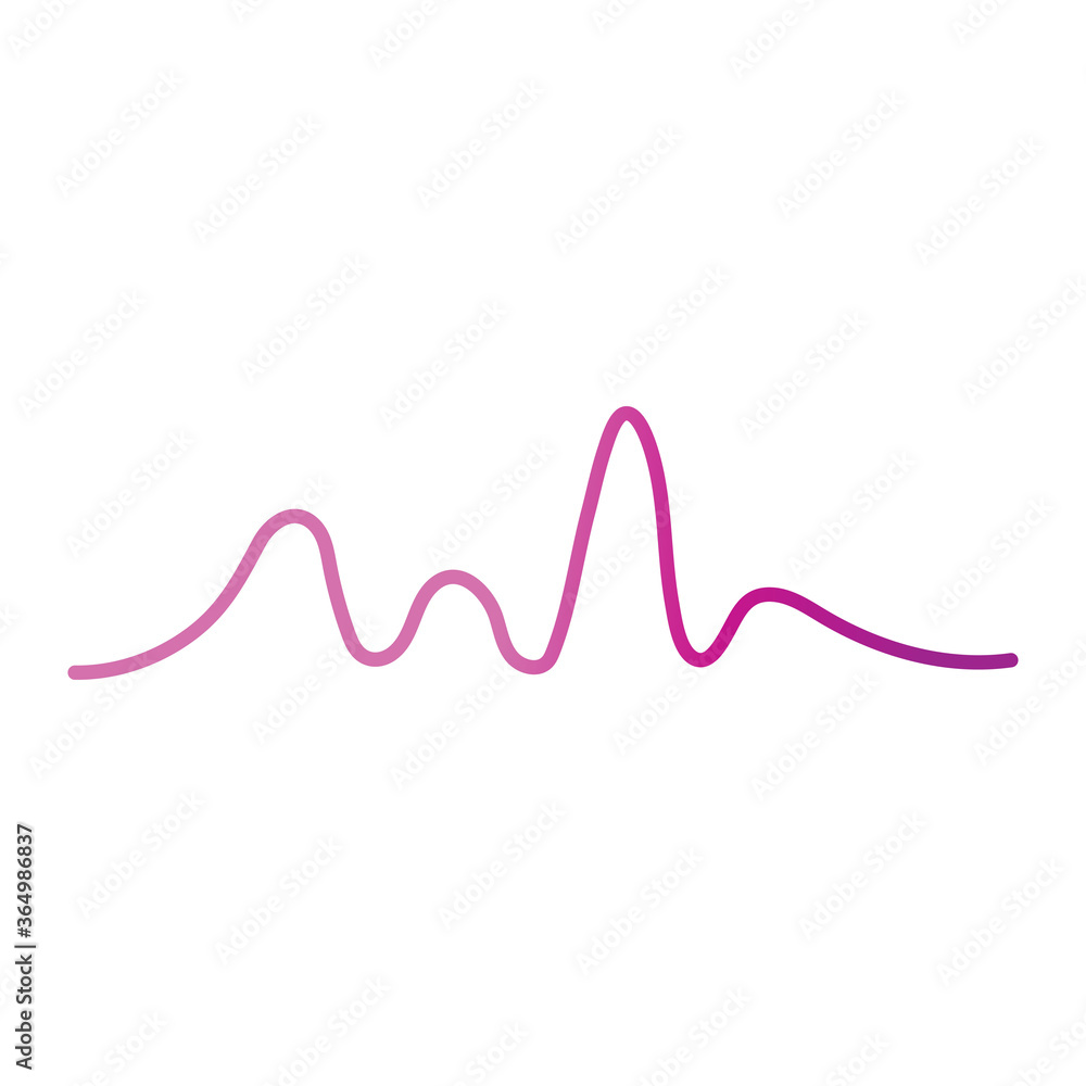 Sound waves vector illustration Sound waves vector illustration