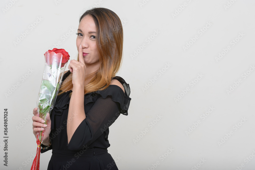 Portrait of young beautiful Asian woman ready for Valentine's day Portrait of young beautiful Asian woman ready for Valentine's day