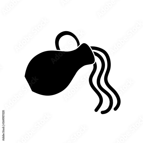 astrology concept, aquarius sign, Water Bearer symbol, silhouette style