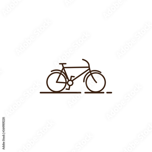 Fototapeta Naklejka Na Ścianę i Meble -  old bike icon outline logo design template vector