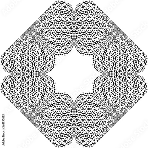 Vector abstract geometric black and white form